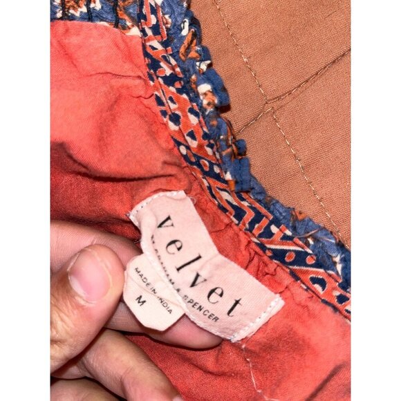 Velvet By Graham Shoshana Printed Floral Boho V-Neck Women's Dress Size Medium - Picture 5 of 9